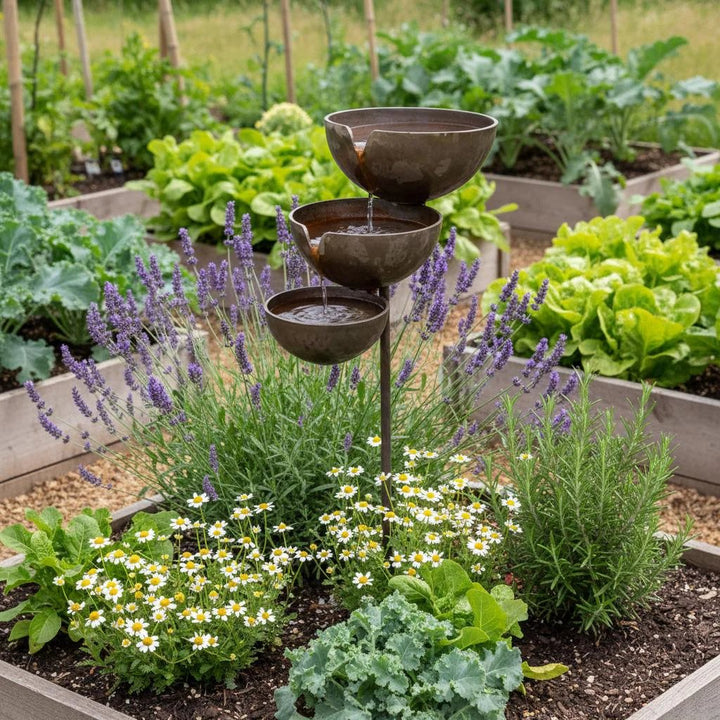 Rain Collector Bird Bath - Natural Water Source for Birds & Bees 12
