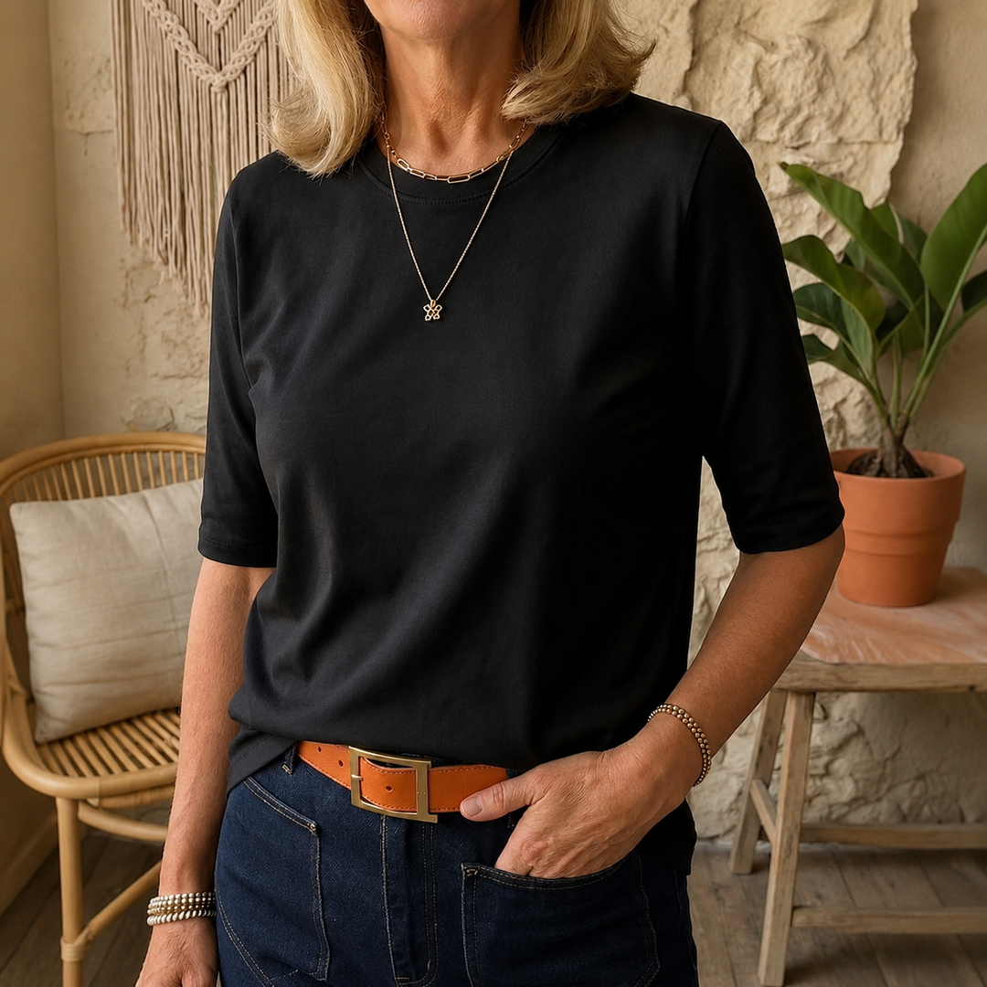 Comfort Coverage Tee with Longer Half Sleeves 7