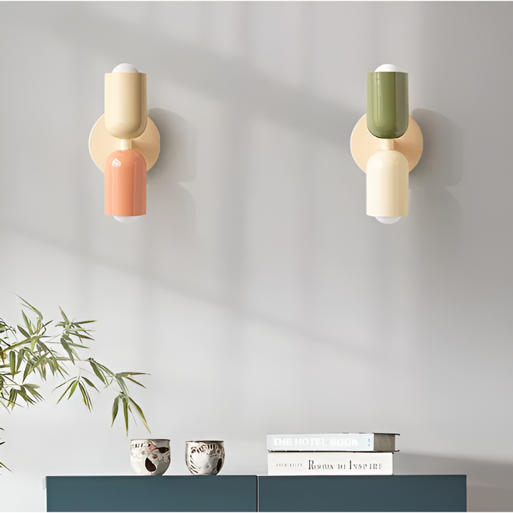Minimalist Modern Twin-Bulb LED Wall Light with Two Heads 2