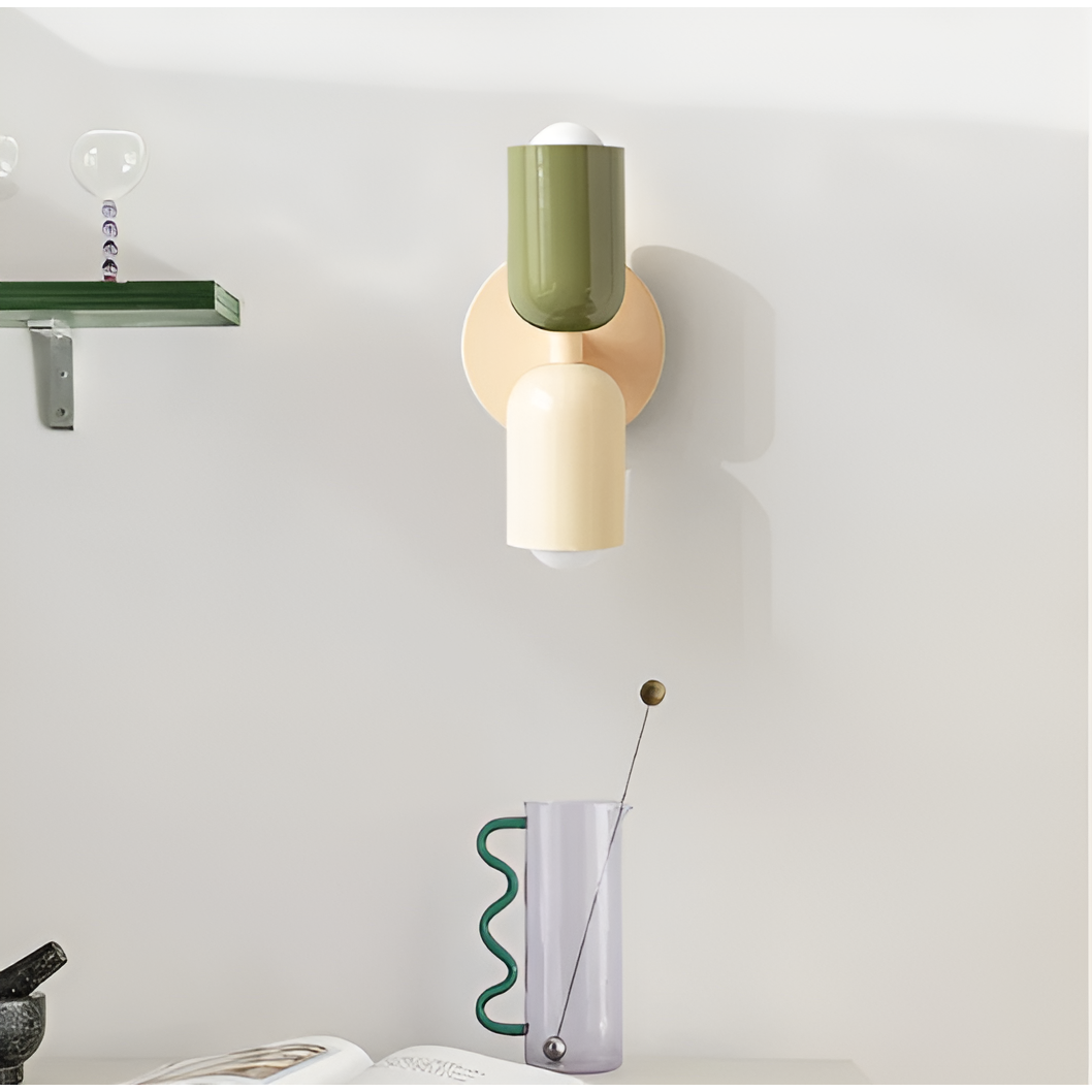 Minimalist Modern Twin-Bulb LED Wall Light with Two Heads 35