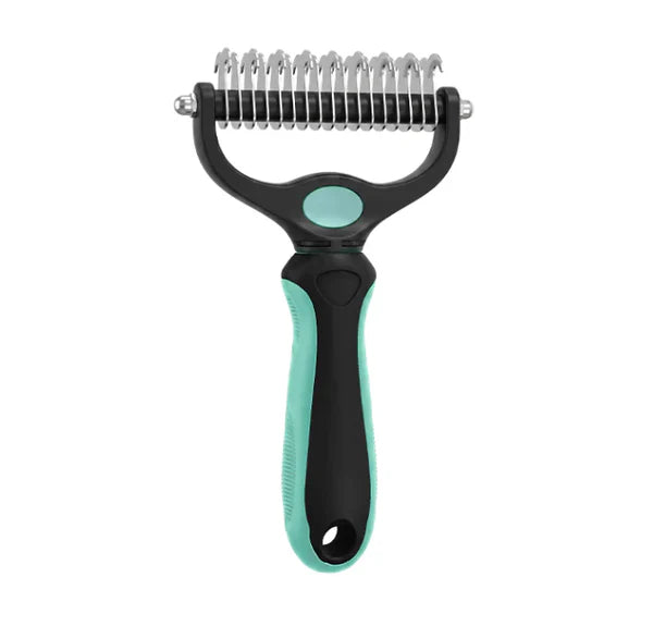 2-in-1 Pet Grooming Rake for Detangling and Deshedding, Dogs and Cats 17