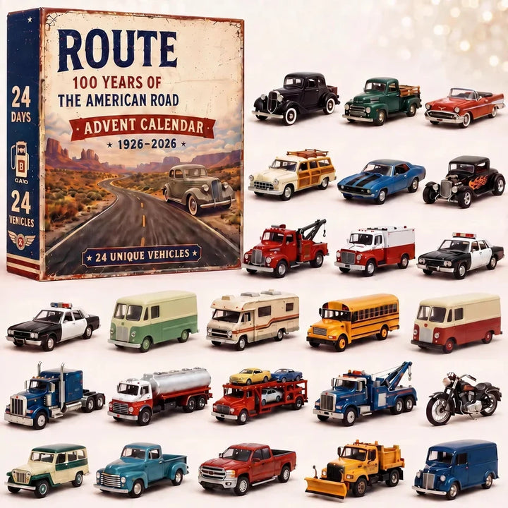 Classic Cars and Motorcycle Advent Calendar with 24 Miniature Vehicles 6