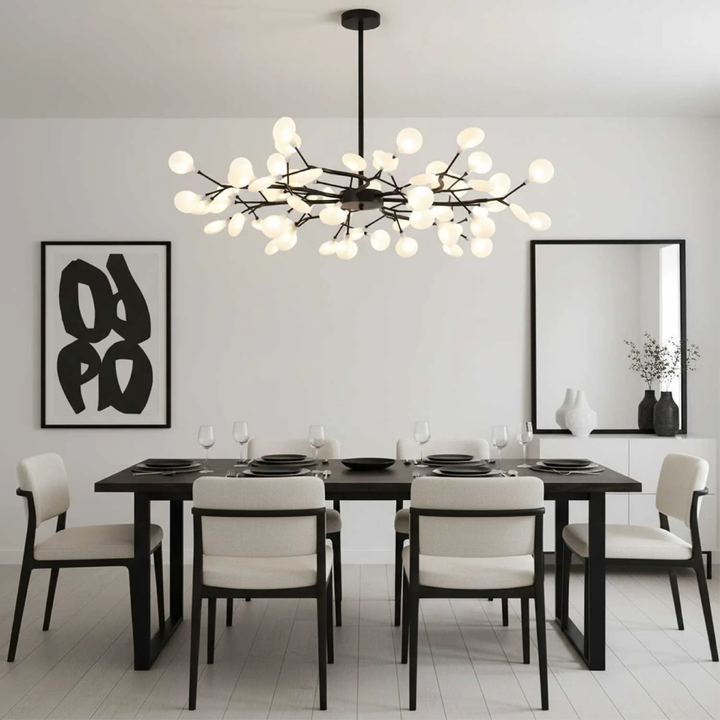 Firefly LED Chandelier with Glowing Acrylic Orbs on Branches 2