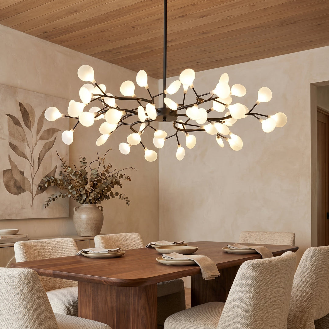 Firefly LED Chandelier with Glowing Acrylic Orbs on Branches 1