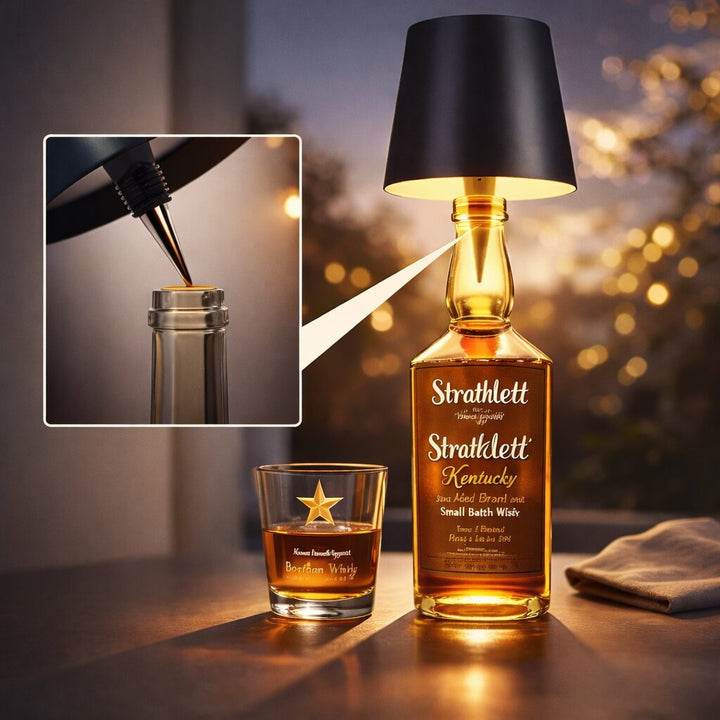 Cordless Bottle Lamp, Rechargeable LED Table Light That Fits on Any Bottle 4