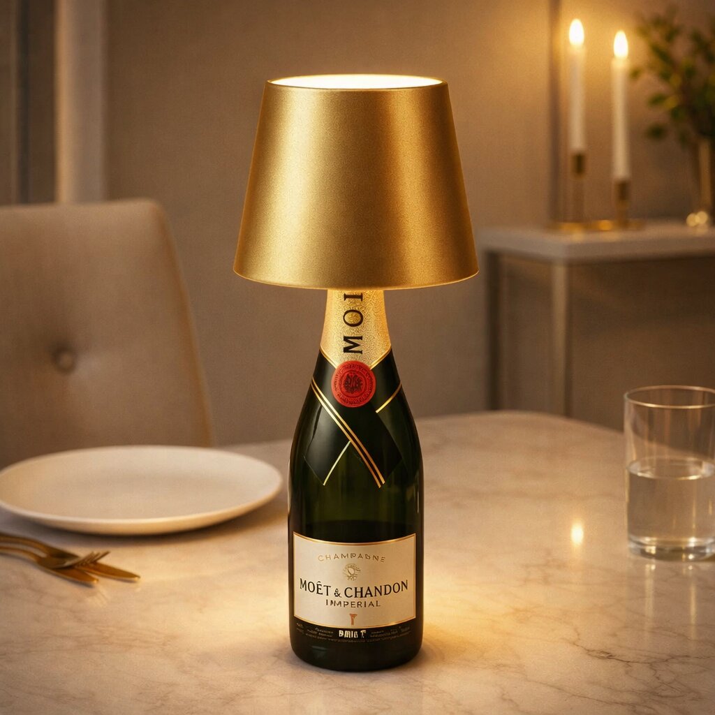Cordless Bottle Lamp, Rechargeable LED Table Light That Fits on Any Bottle 17