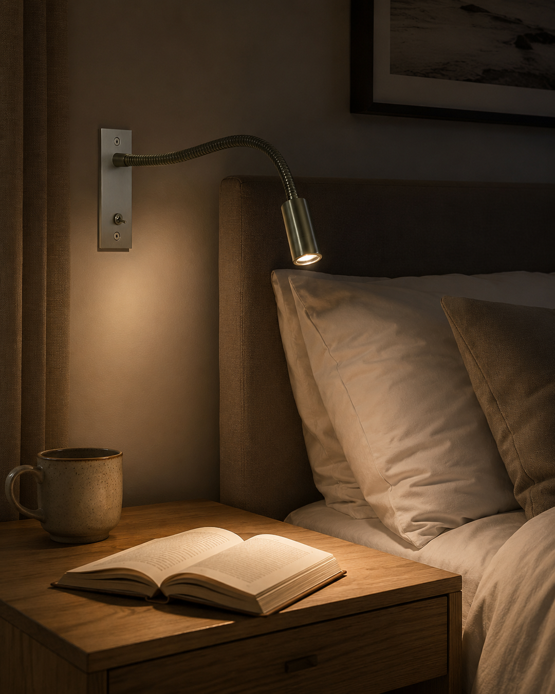 Flexible Gooseneck Wall Light – Adjustable Modern Reading Lamp for Bed and Sofa 8