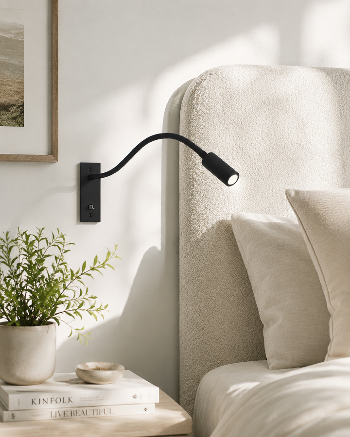 Flexible Gooseneck Wall Light – Adjustable Modern Reading Lamp for Bed and Sofa 2