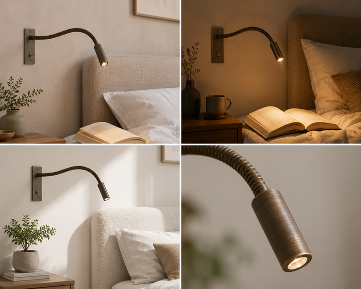 Flexible Gooseneck Wall Light – Adjustable Modern Reading Lamp for Bed and Sofa 5