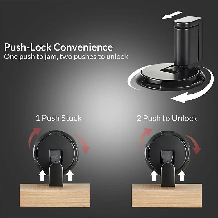Mechanical Floor Door Stop with Push-to-Hold System, Zinc Alloy 5