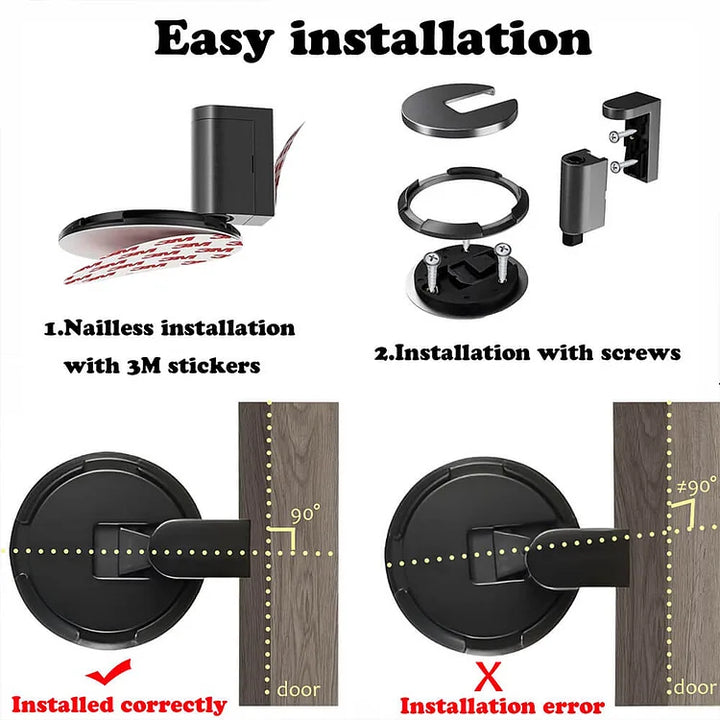 Mechanical Floor Door Stop with Push-to-Hold System, Zinc Alloy 4