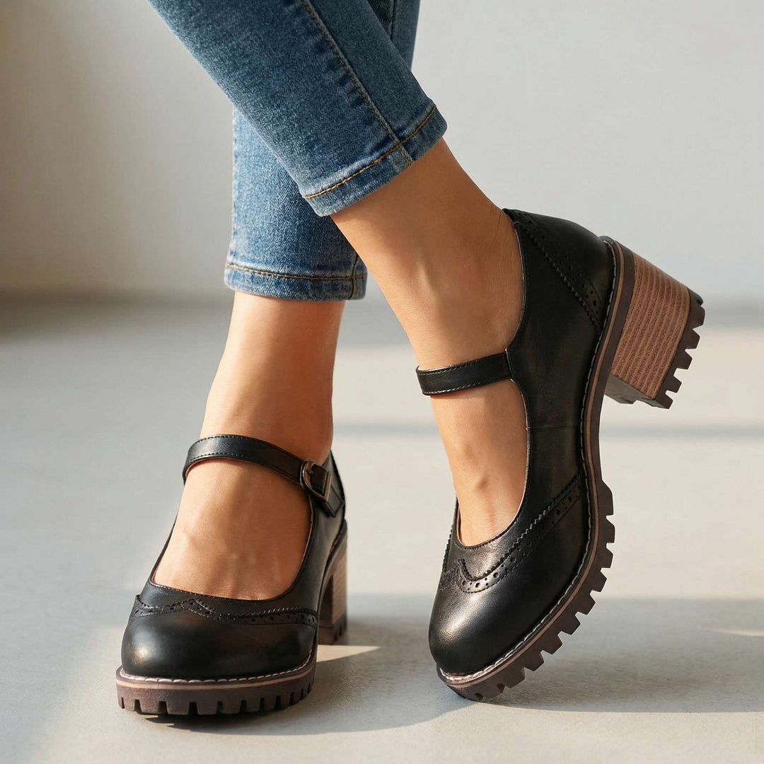 Women's Mary Jane Comfort Heels - Vintage Style Shoes 1