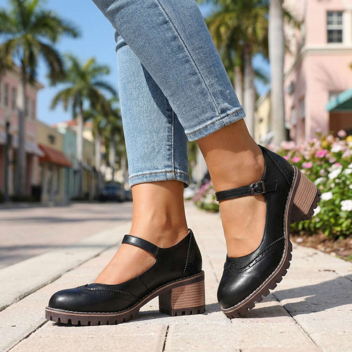 Vintage Women's Mary Jane Shoes with Adjustable Strap 7