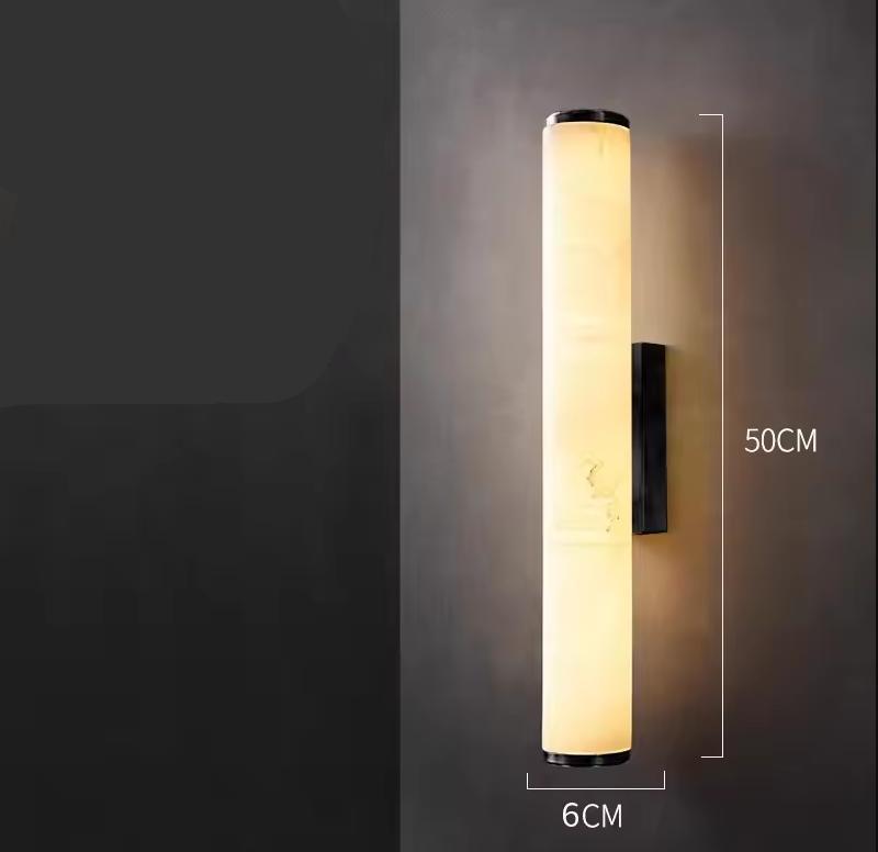 Spanish Marble Copper-Tone Wall Sconce, Modern Minimalist LED Wall Light 21