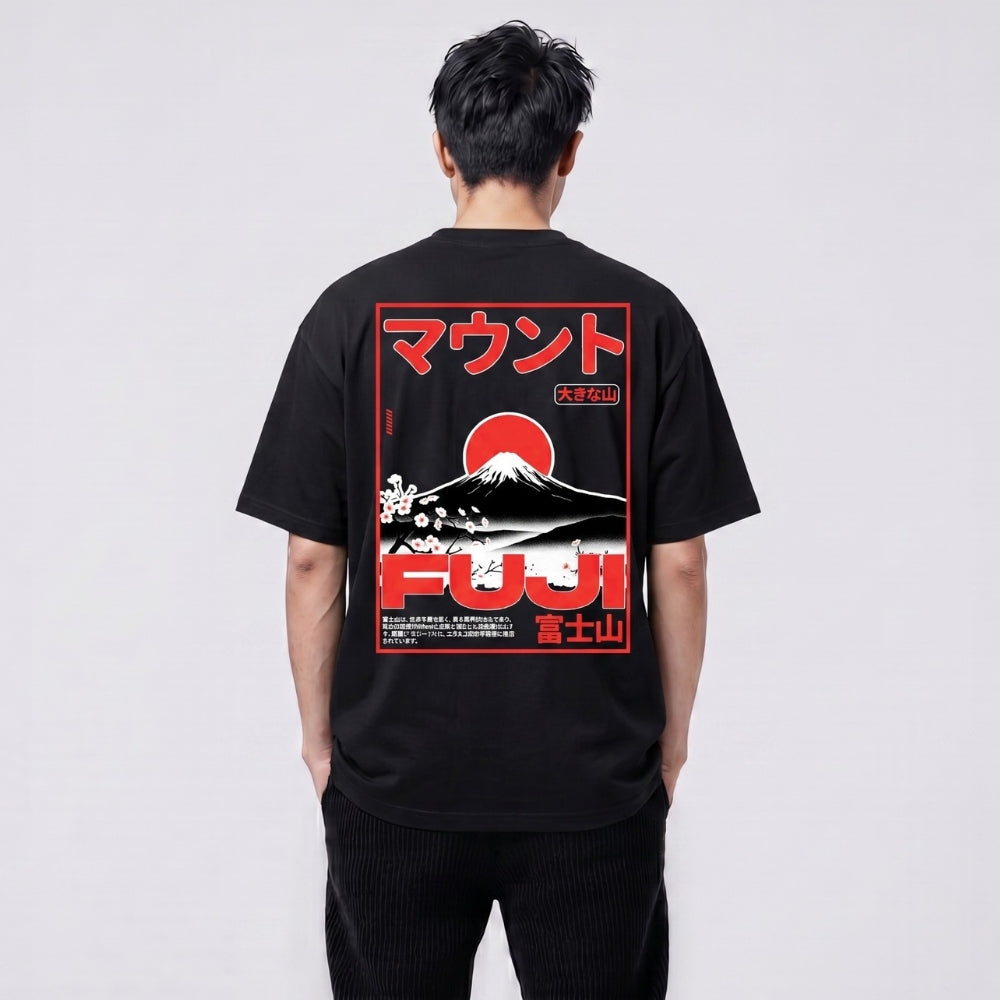 Mount Fuji Oversized Japanese-Style T-Shirt 5