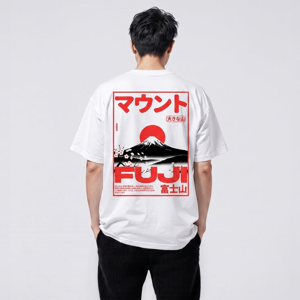 Mount Fuji Oversized Japanese-Style T-Shirt 3