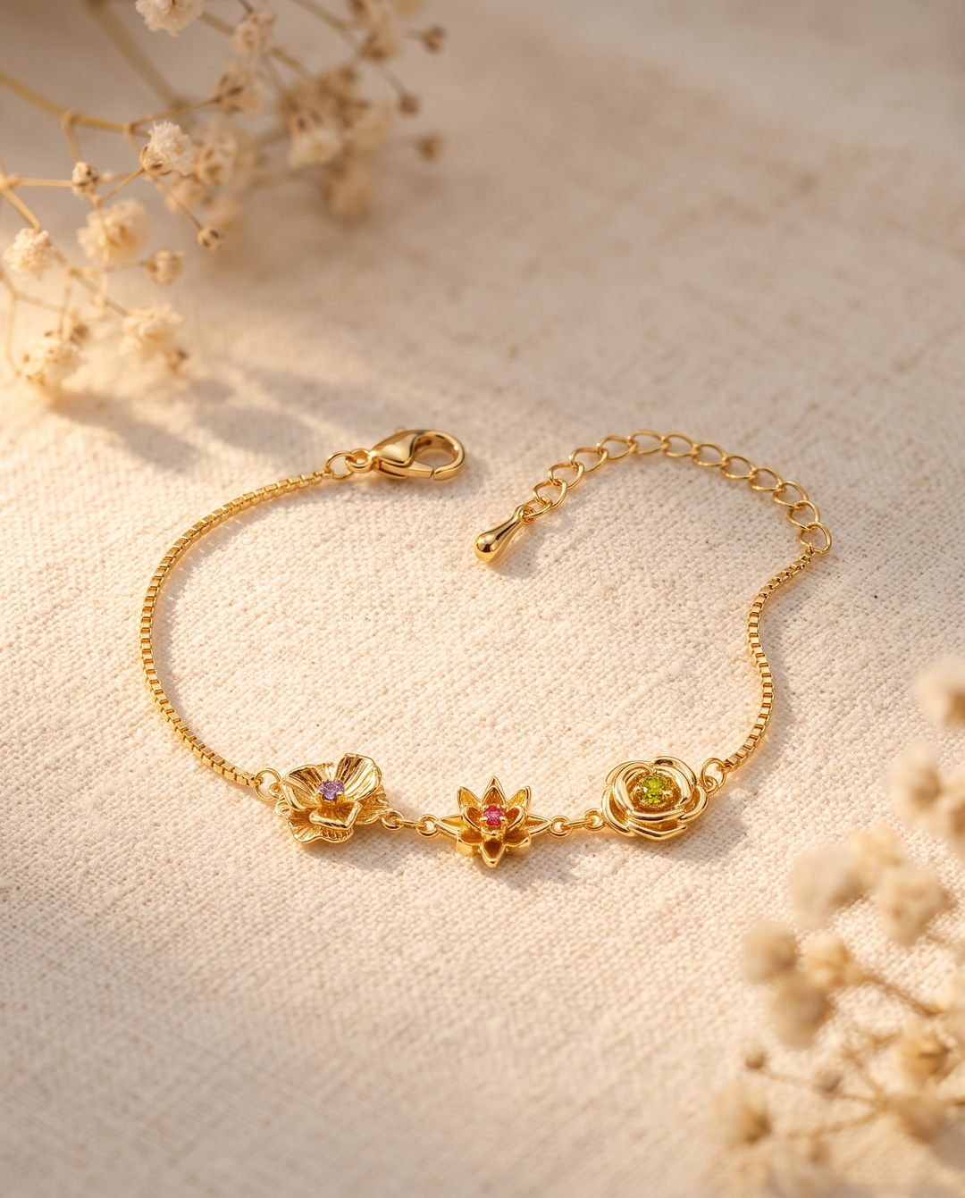 Birth Flower Bracelet - One Flower per Child 12