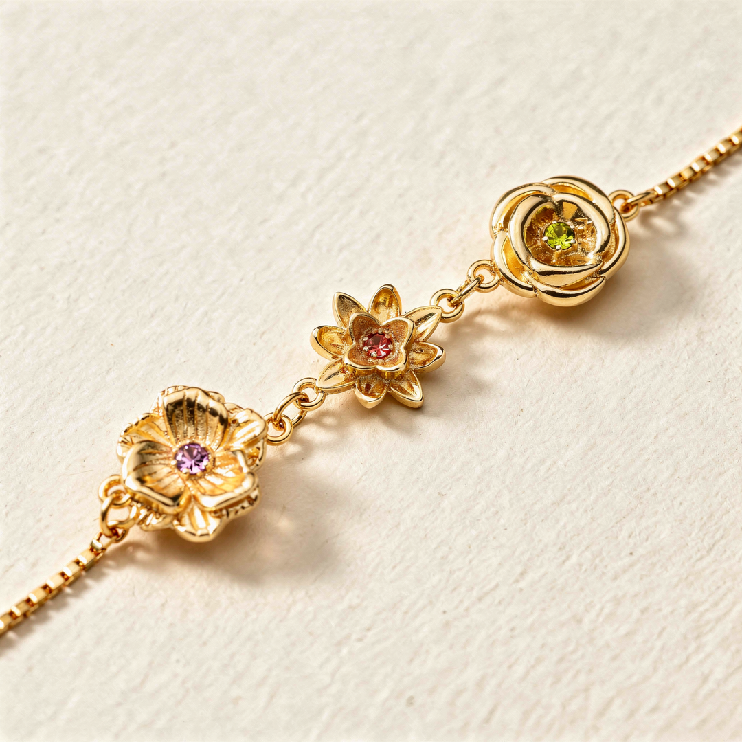 Birth Flower Bracelet - One Flower per Child 5