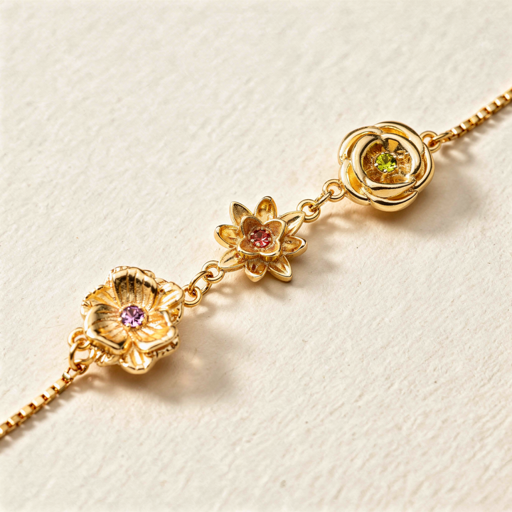 Birth Flower Bracelet - One Flower per Child 5