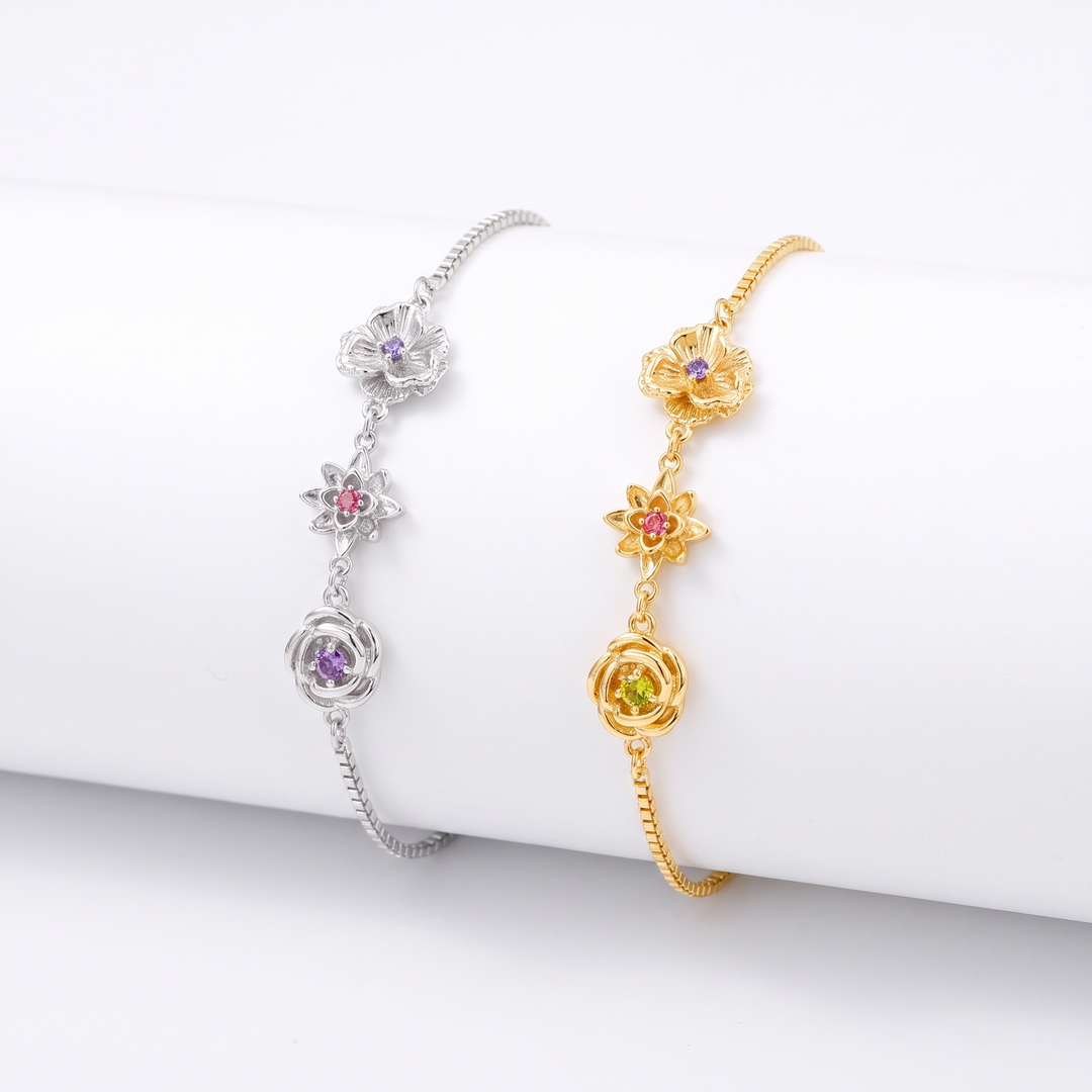 Birth Flower Bracelet - One Flower per Child 3