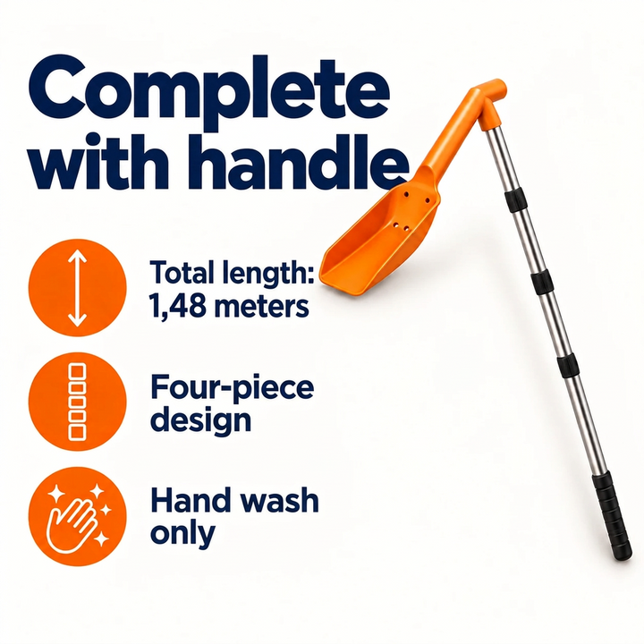Gutter Cleaning Tool with 4-Piece Pole for Low Gutters, 4.9 ft Reach, No Ladder 5