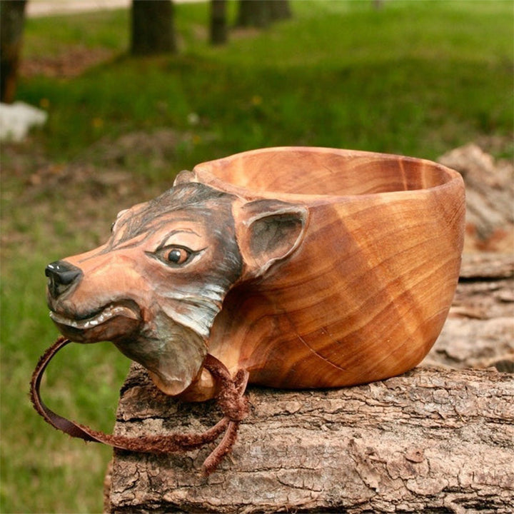 Handmade Wooden Cup for Outdoor Adventures and Wilderness 4