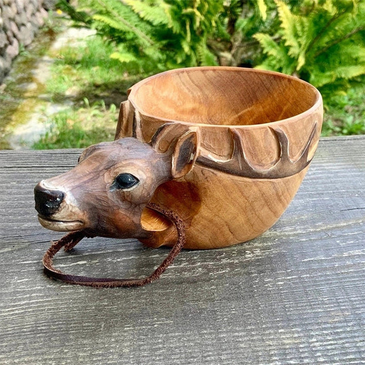 Handmade Wooden Cup for Outdoor Adventures and Wilderness 8