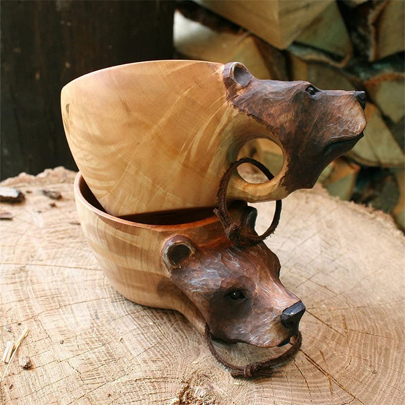 Handmade Wooden Cup for Outdoor Adventures and Wilderness 9
