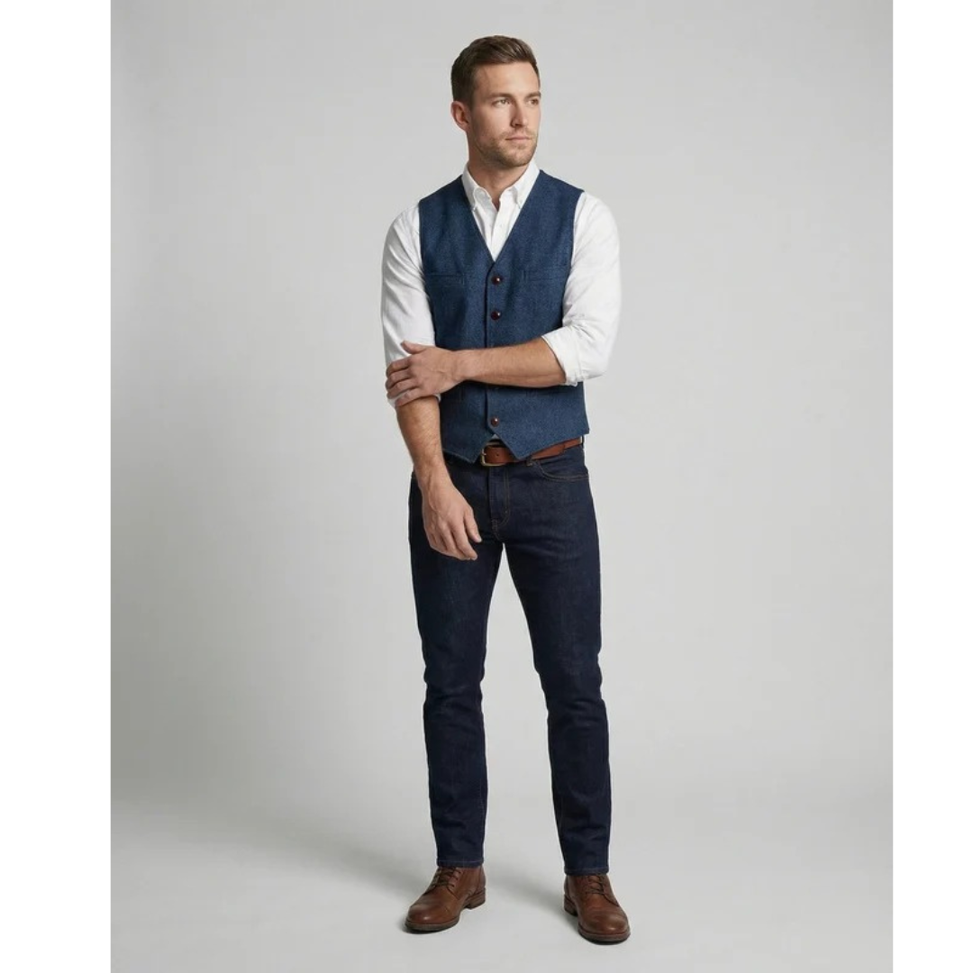 Men's Elegant Traditional Vest with Buttons 3