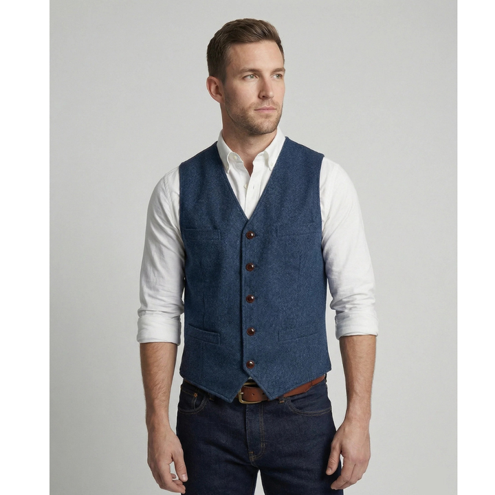 Men's Elegant Traditional Vest with Buttons 2