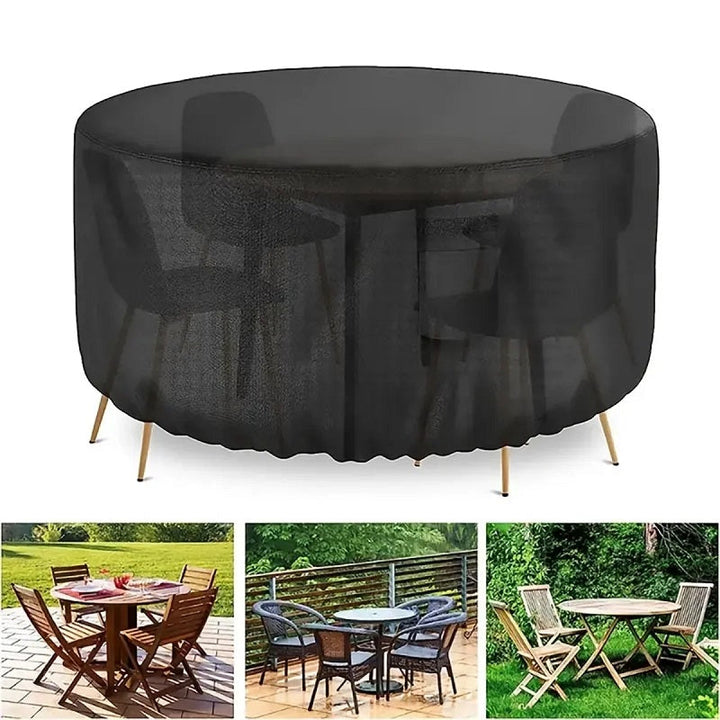 Heavy-Duty Round Patio Furniture Cover with Air Vent 11