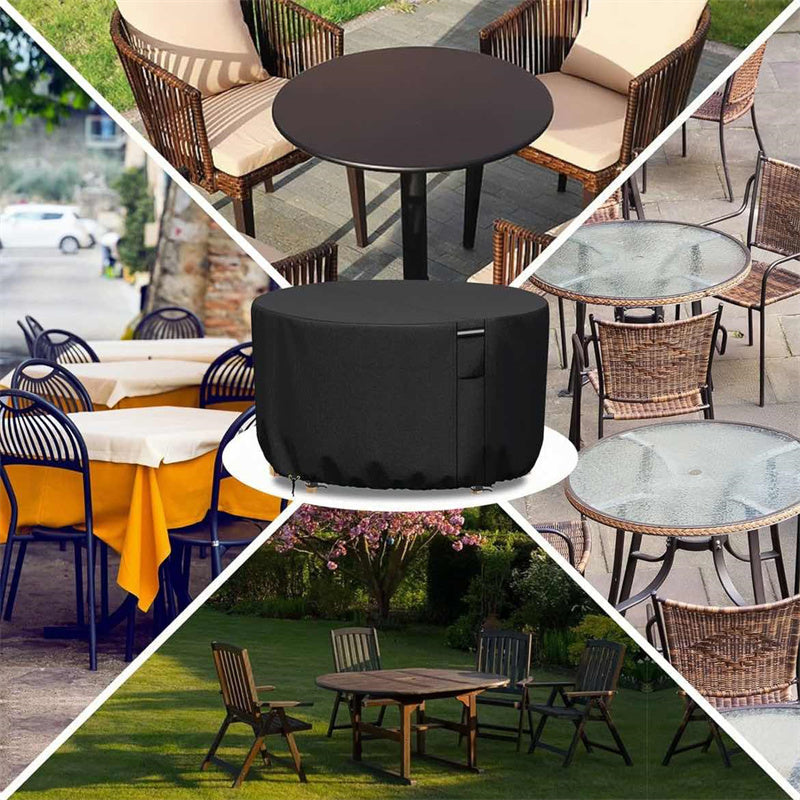 Heavy-Duty Round Patio Furniture Cover with Air Vent 12