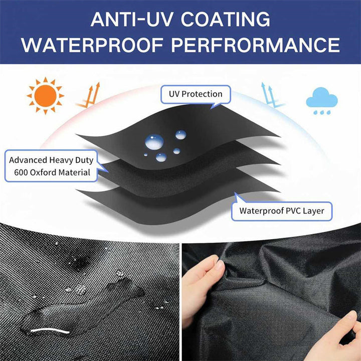 Heavy-Duty Round Patio Furniture Cover with Air Vent 14
