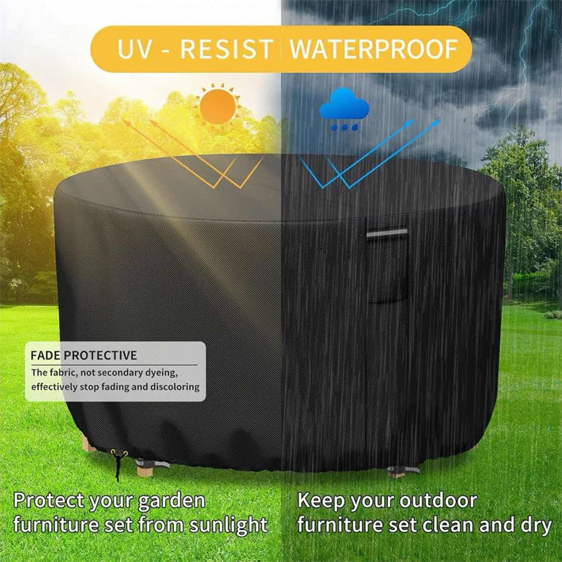 Heavy-Duty Round Patio Furniture Cover with Air Vent 2