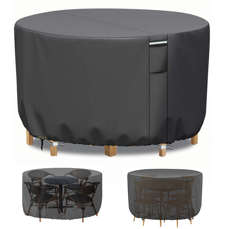 Heavy-Duty Round Patio Furniture Cover with Air Vent 7