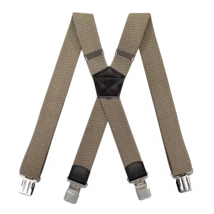 Heavy-Duty X-Back Suspenders with 4 Strong Metal Clips 1