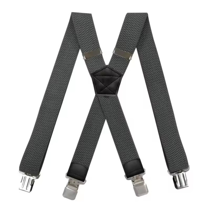 Heavy-Duty X-Back Suspenders with 4 Strong Metal Clips 3