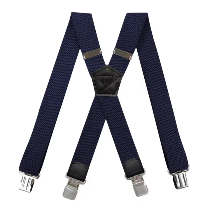 Heavy-Duty X-Back Suspenders with 4 Strong Metal Clips 4