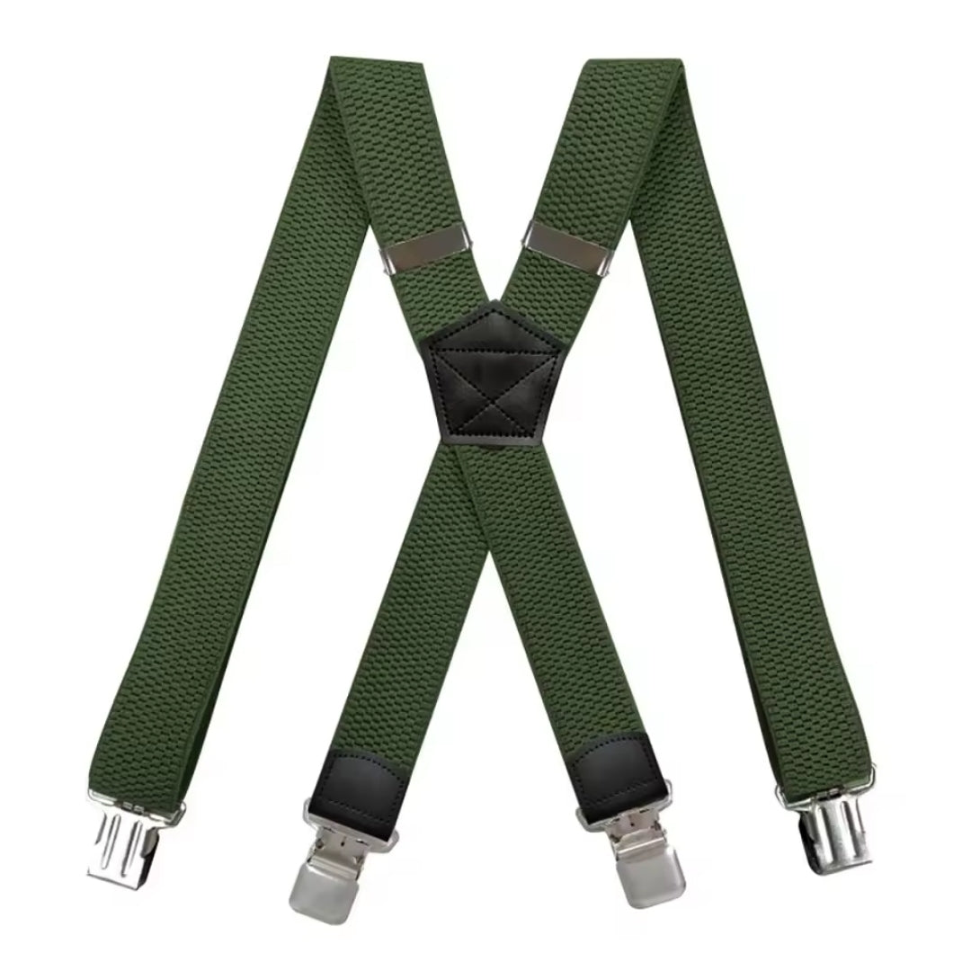 Heavy-Duty X-Back Suspenders with 4 Strong Metal Clips 5