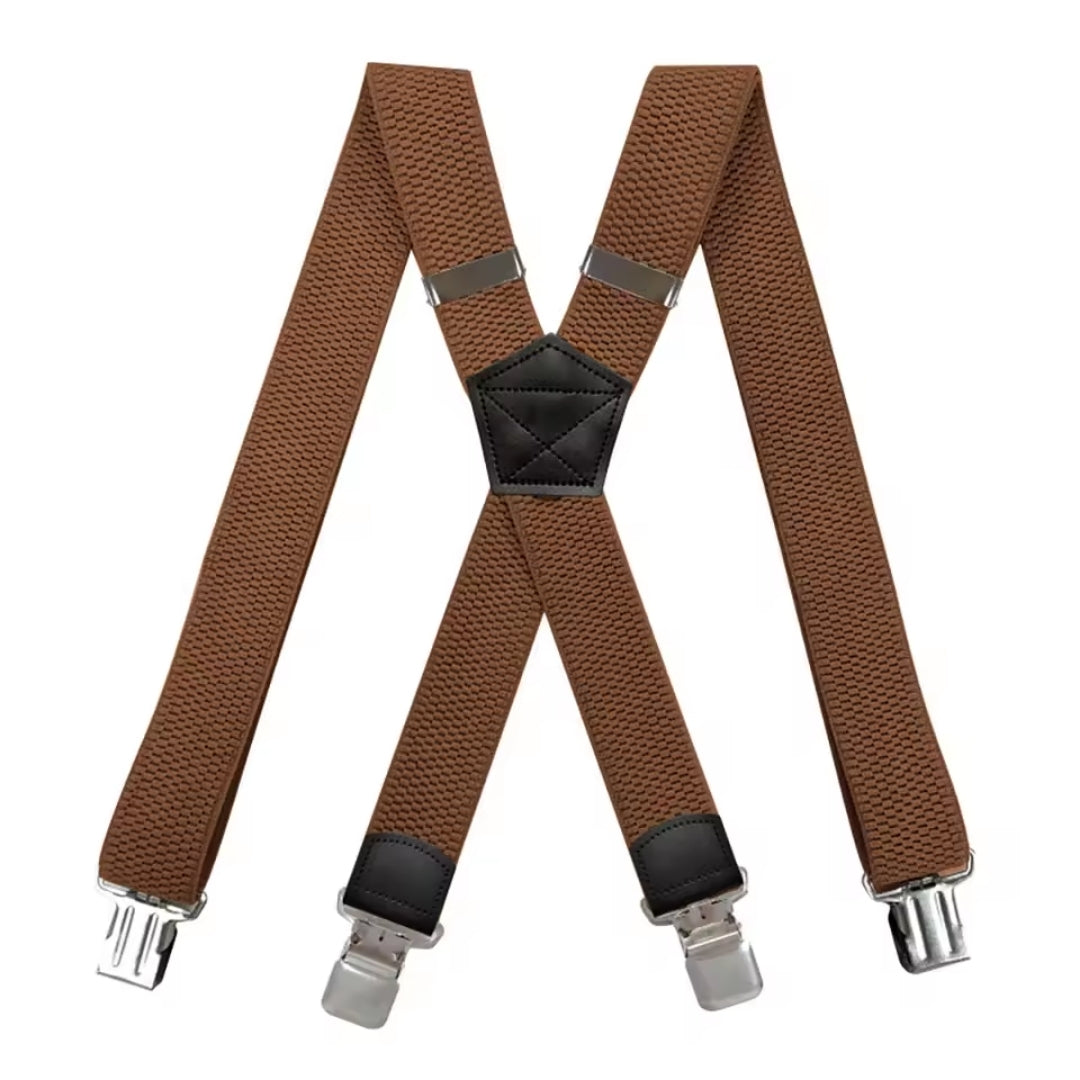 Heavy-Duty X-Back Suspenders with 4 Strong Metal Clips 6