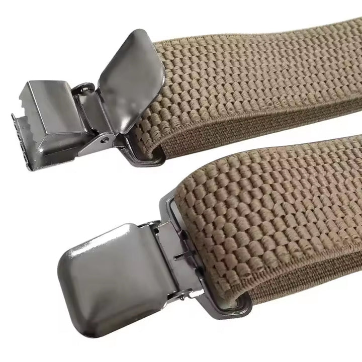 Heavy-Duty X-Back Suspenders with 4 Strong Metal Clips 7