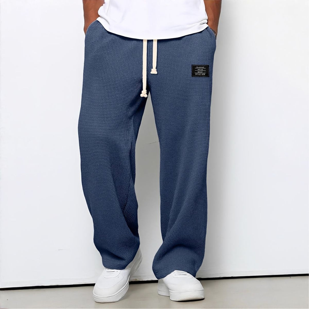 Men's Relaxed Wide Leg Pants with Adjustable Waistband 5