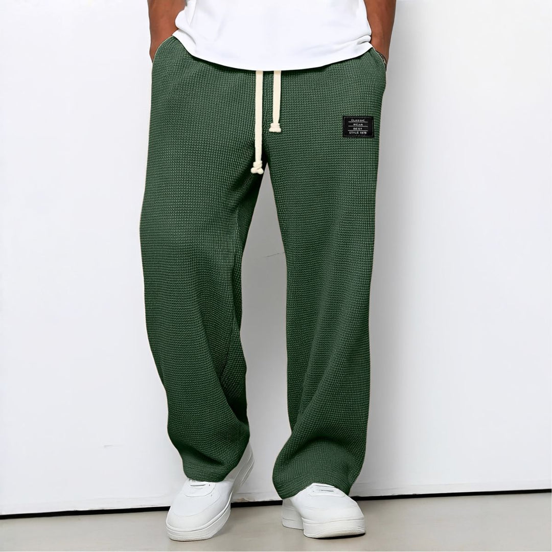 Men's Relaxed Wide Leg Pants with Adjustable Waistband 4
