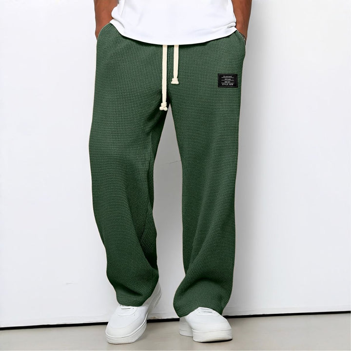 Men's Relaxed Wide Leg Pants with Adjustable Waistband 4