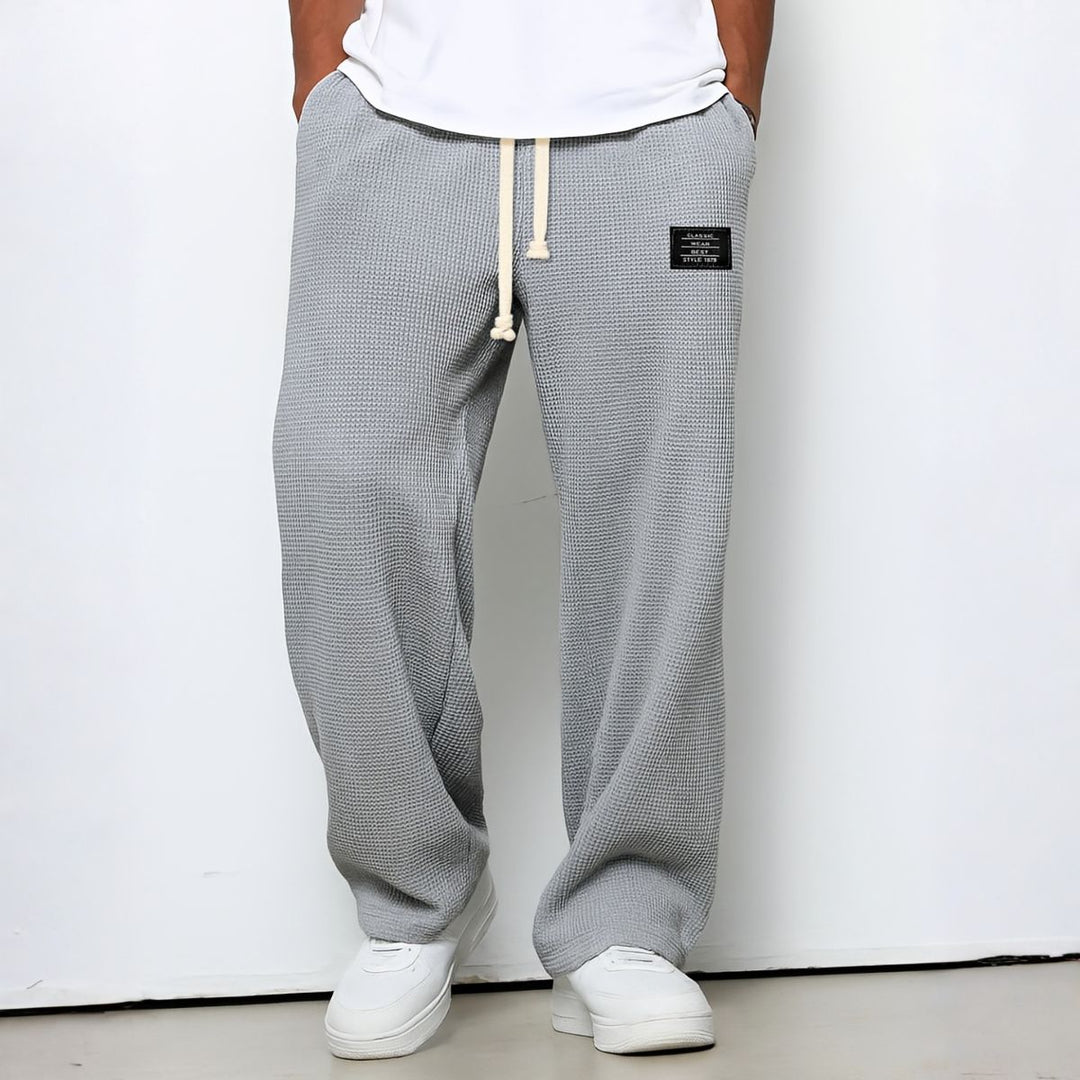 Men's Relaxed Wide Leg Pants with Adjustable Waistband 6