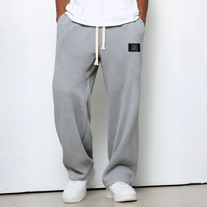 Men's Relaxed Wide Leg Pants with Adjustable Waistband 6