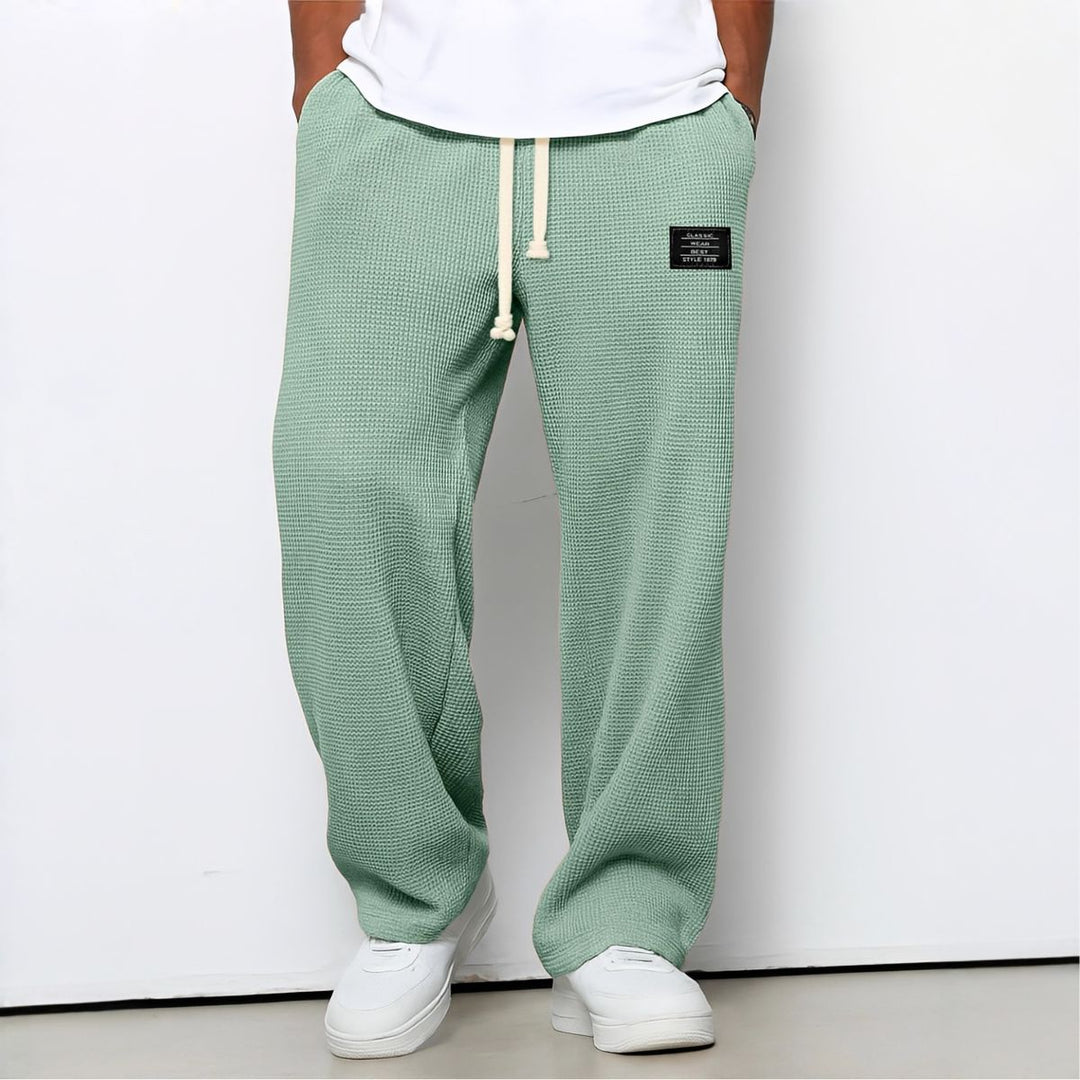 Men's Relaxed Wide Leg Pants with Adjustable Waistband 9