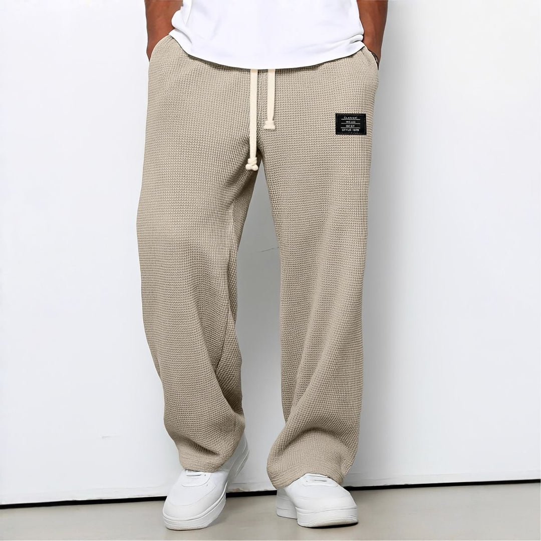 Men's Relaxed Wide Leg Pants with Adjustable Waistband 7
