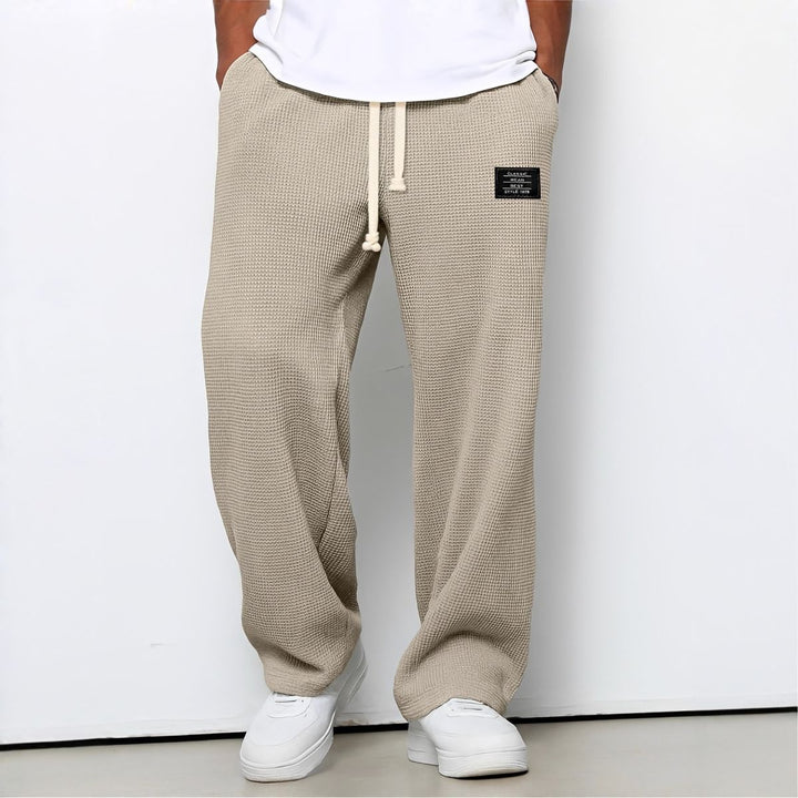 Men's Relaxed Wide Leg Pants with Adjustable Waistband 7