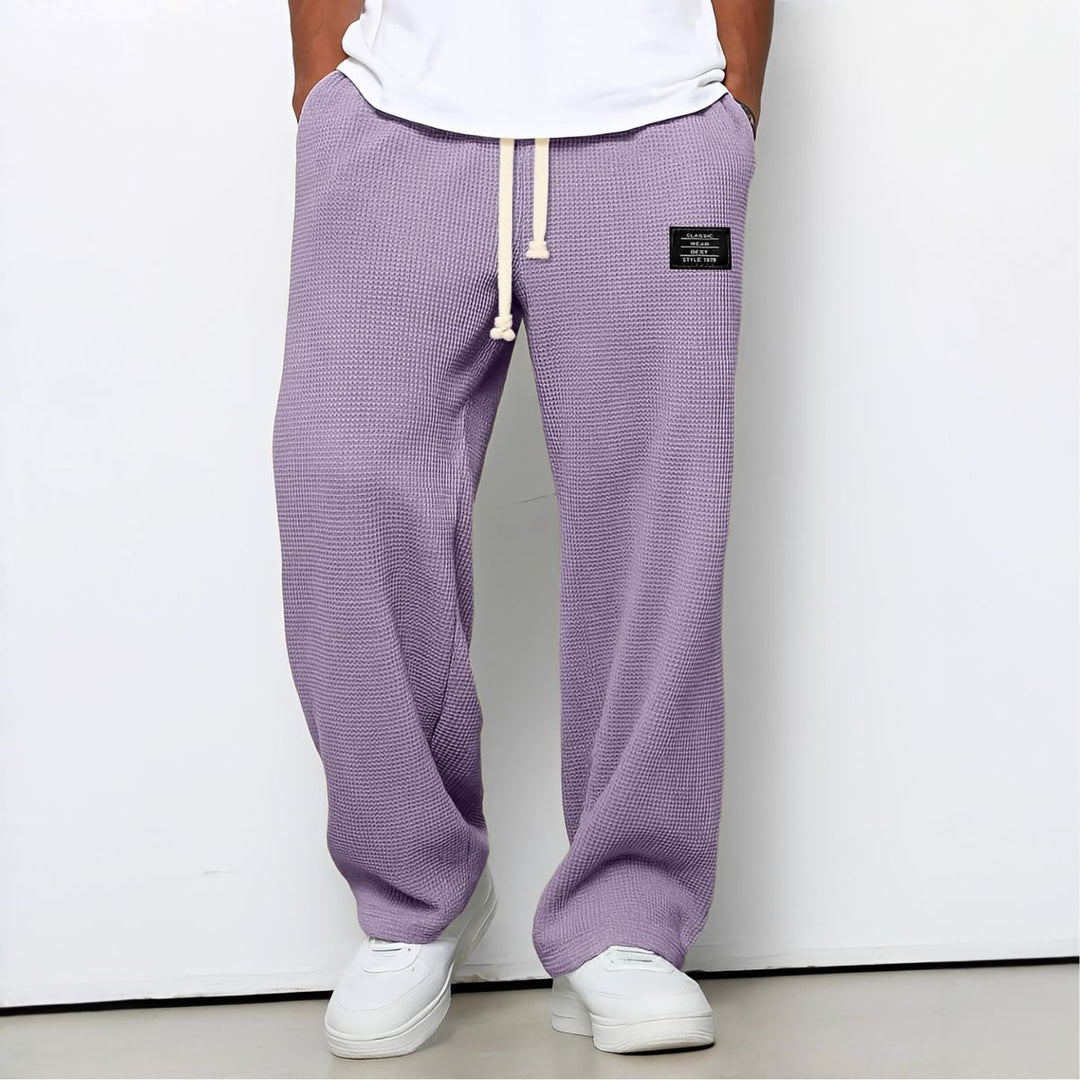 Men's Relaxed Wide Leg Pants with Adjustable Waistband 10